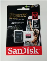 SanDisk Sdxc Extreme Pro Memory Card 64GB with adapter 170/90 MB/sec