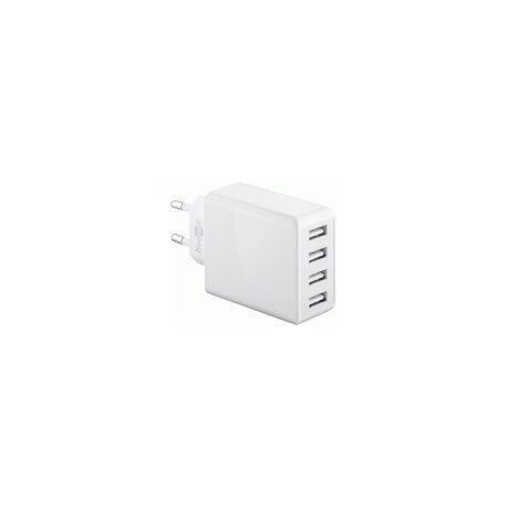 USB charger 220V 4 x USB 3.0A (30W) white