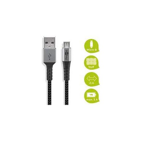 MICRO USB-A - micro USB charging and sync cable 2.0m 3A