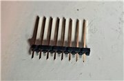 Header 2.54mm 8pin extra long 12mm gold plated plus 3mm print soldering pin