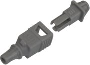 OVKS 2.2 grey, Fiber optic plug - for plastic fiber with an external diameter of 2.2 mm, strain relief 40 N, HIRSCHMAN
