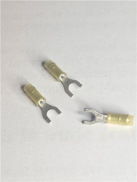 Isolated Fork mini yellow - 3.1mm 100 - 0.45 / 500 - 0.40 / 1000 - 0.35 