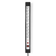 10 Fold Power strip with overvoltage protection and switch max. 3500W cord 3m 1.5"" 