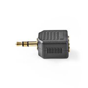Stereo - Audio Adapter 3.5mm male/2x 3.5mm female/ gold plated