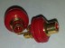 RCA/Cinch chassis isolated - gold plated red