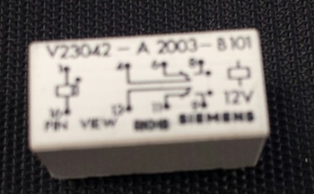 V23042-A2003-B101 - Siemens 12VDC Monostabiel 1 xcoil 2 x changeover