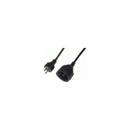 Extension cable 10m M Schuko - 3 x 1.5mm² black heavy duty