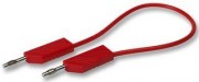 PVC test leads grey 4mm - 25cm with stackable plugs