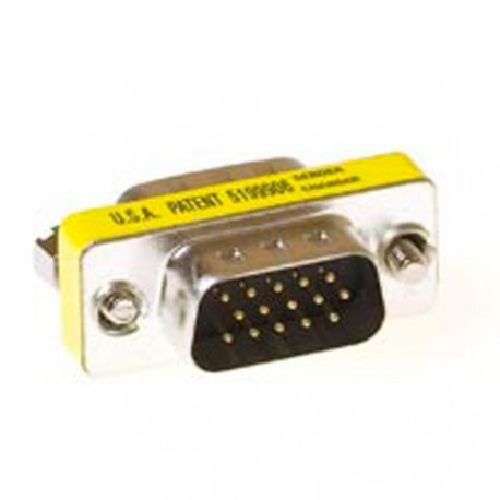 HD Adapter 15p M/M VGA - High density D-sub adapter 15-polig - 15-polig (VGA) Mini Gender changer 15 pin High Density D-sub