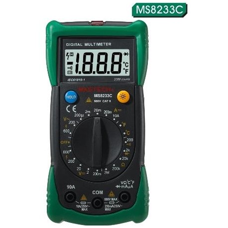 Mastech Multimeter MS8233C - Voltage: AC 600V / DC 600V Current DC 10A