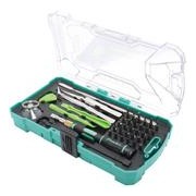 PROSKIT Repair tool kit - Content: 30 precision bits, 2 tweezers, a double-end metal spudger, nonslip handle bit holder with