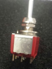 C7K 7411 switch On-Off-On - 4P soldering flatted actuator 
