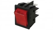 Rocker switch 2p 16A 250VAC on-off neon lamp red - 10 - 4.99 / 100 - 2.99