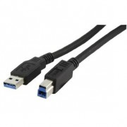USB 3.0 cable AM/BM 1.8m male - black