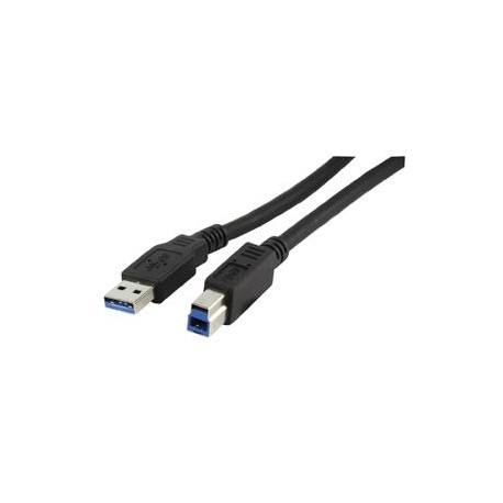 USB 3.0 cable AM/BM 1.8m male - black