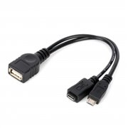 Universal USB A Female to micro B5 USB Female + Micro B5 male Adapter Cable