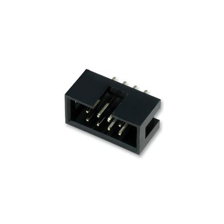 Wire-To-Board Conn. Vertical 2.54mm pitch 8 contact, header, trough hole, 2 rows