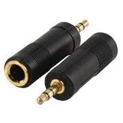 Adapter 3.5mm male stereo - 6.3mm female goldplated