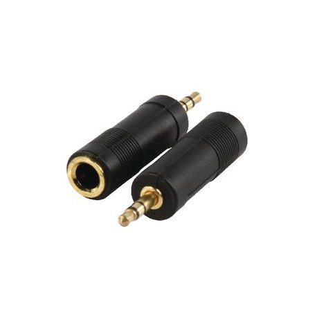 Adapter 3.5mm male stereo - 6.3mm female goldplated