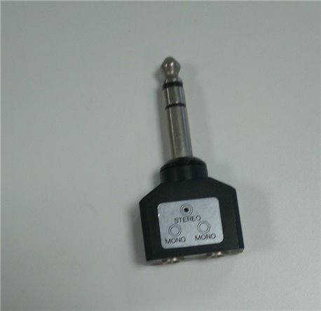 Adapter 3.5mm male mono - 6.3mm female mono plastic